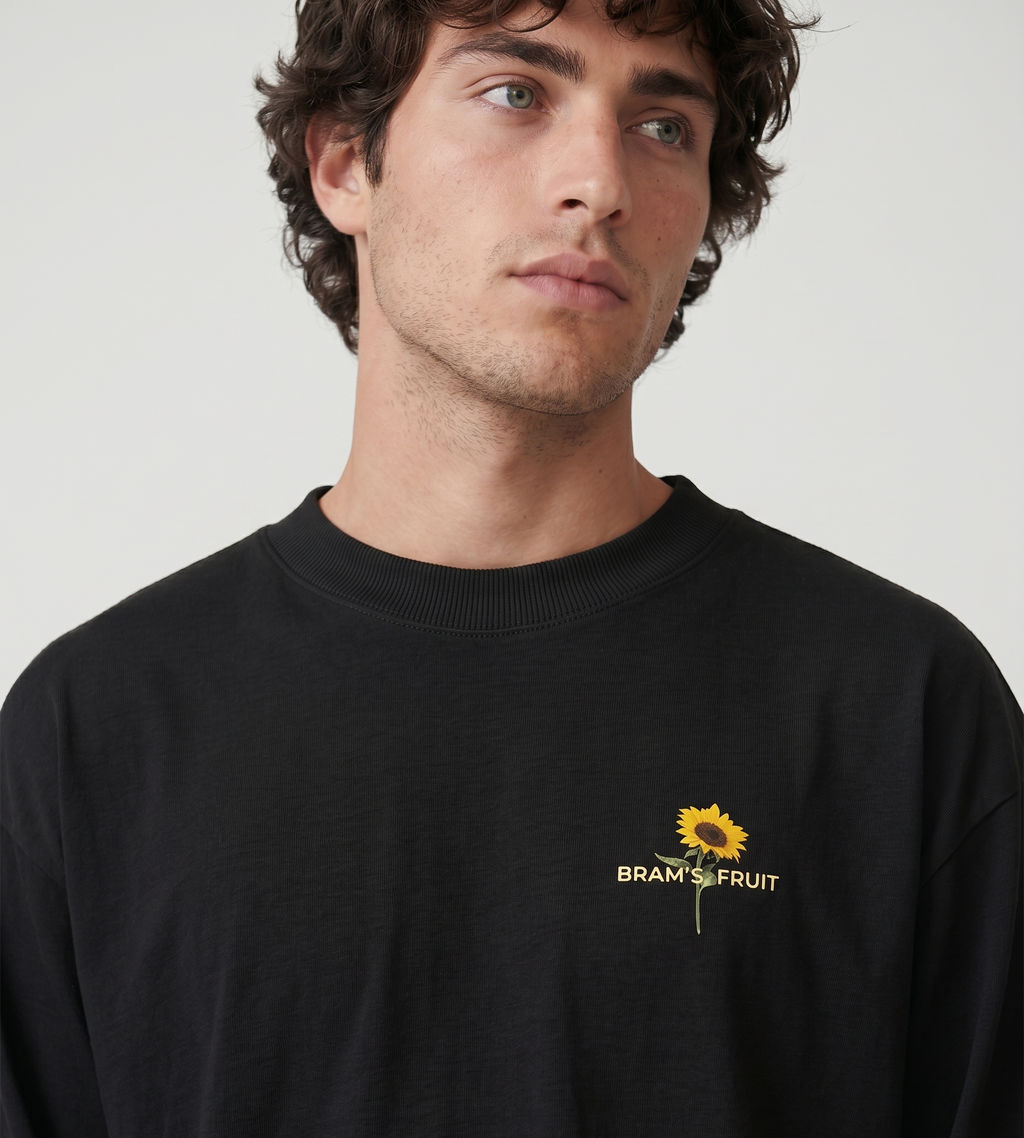 Bram's Fruit Sunflower Longsleeve Shadow Black