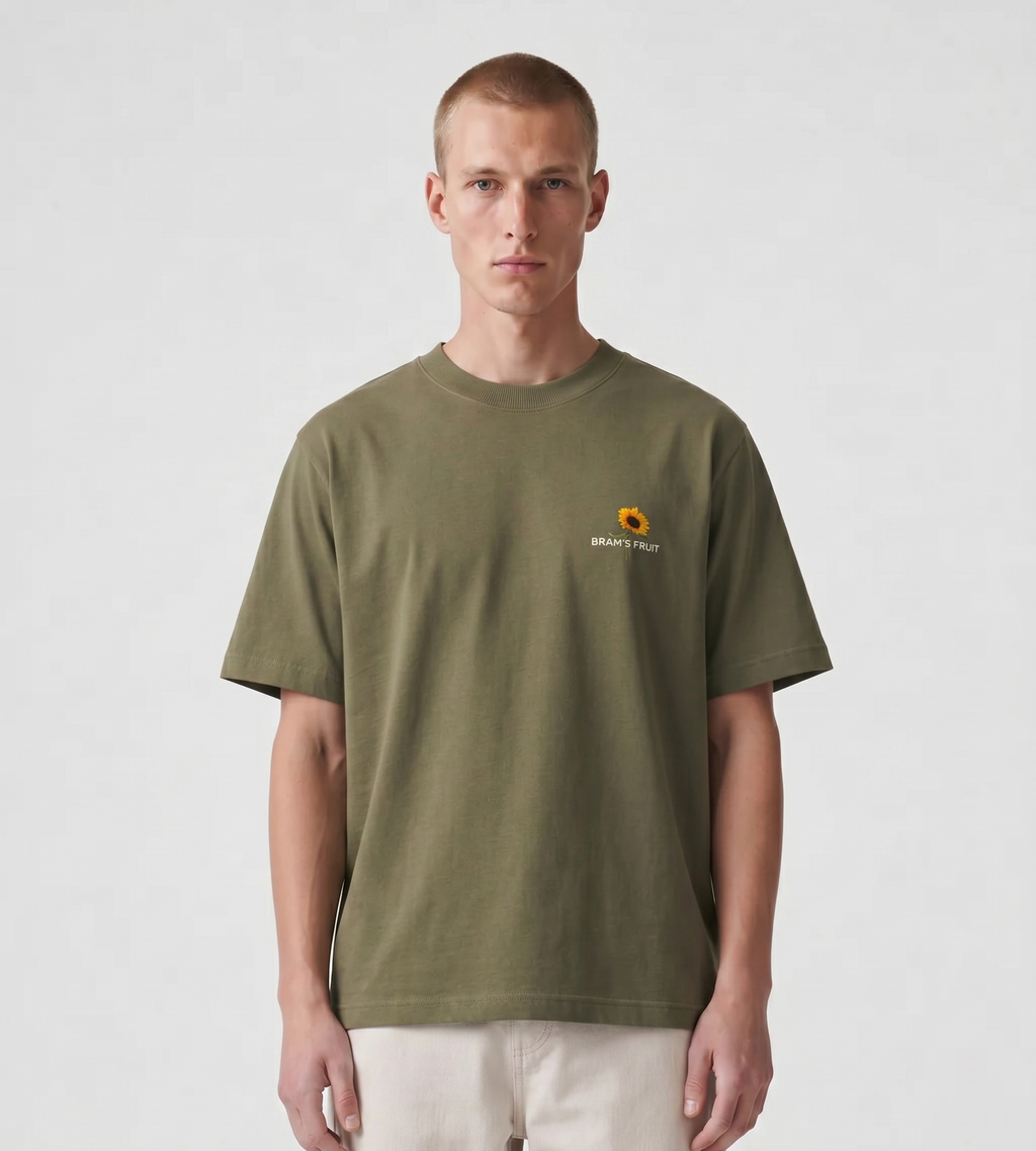 Bram's Fruit Sunflower T-shirt Olive Green