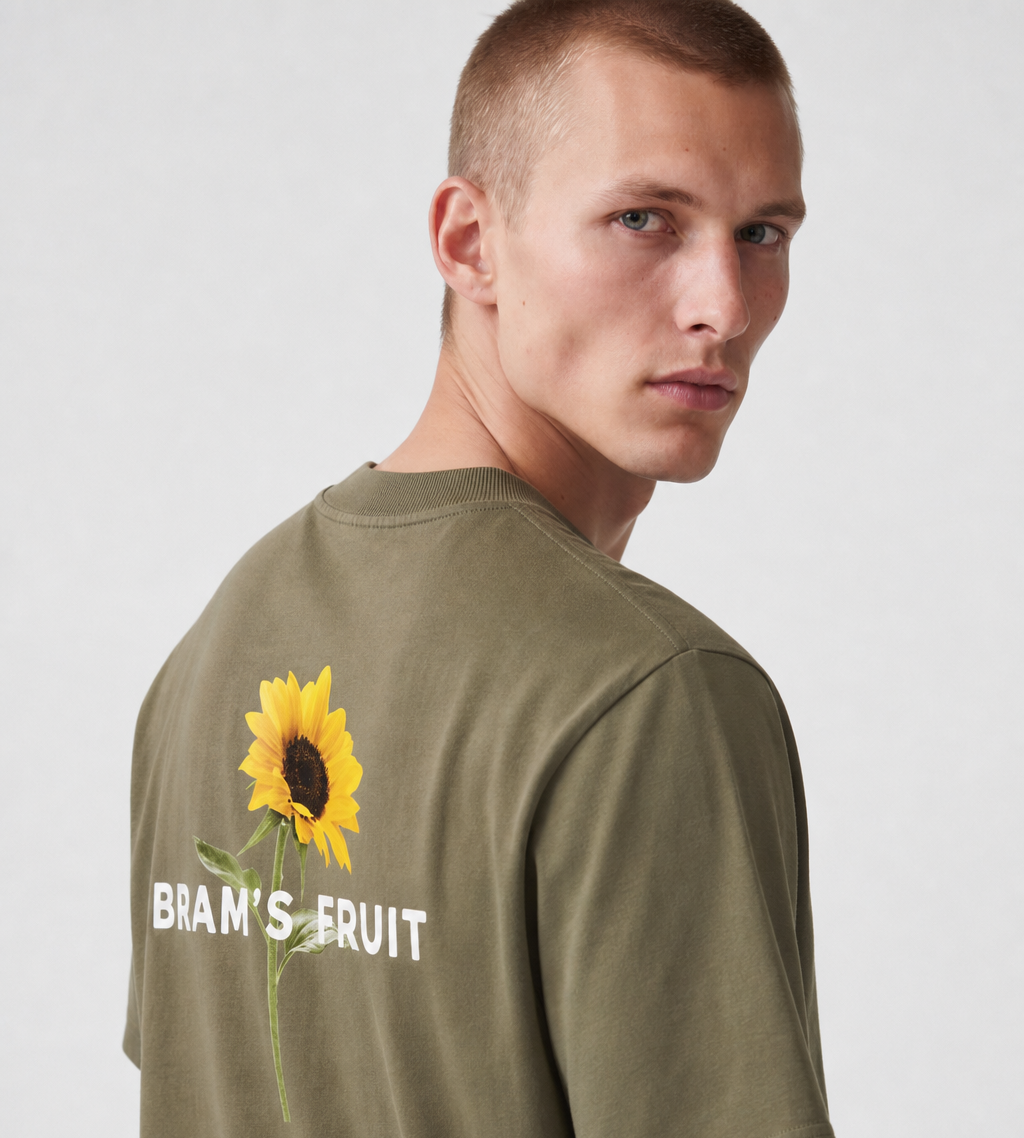 Bram's Fruit Sunflower T-shirt Olive Green