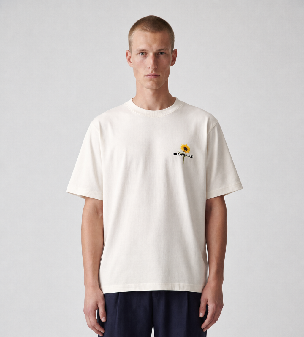 Bram's Fruit Sunflower T-shirt White