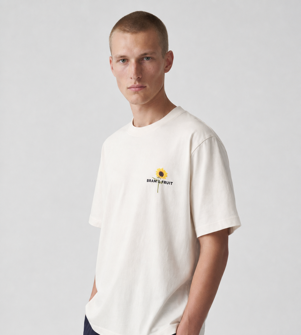 Bram's Fruit Sunflower T-shirt White
