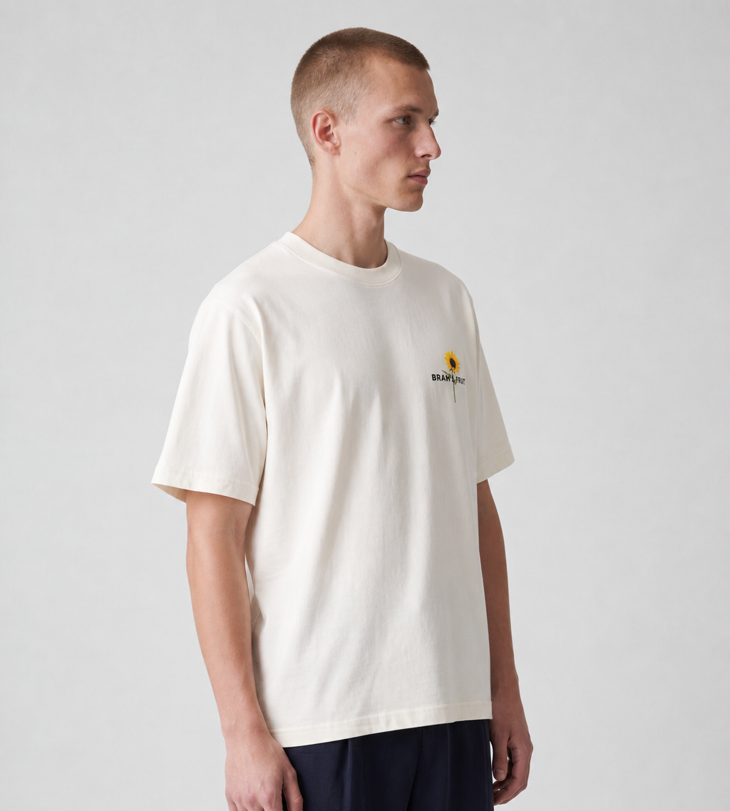Bram's Fruit Sunflower T-shirt White