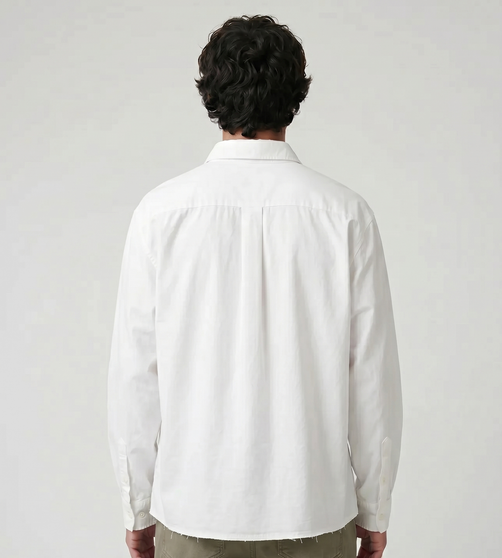 Bram's Fruit Varsity Long Sleeve Shirt White