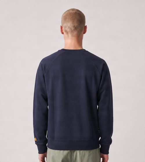 Carhartt WIP Chase Sweater Dark Navy Gold