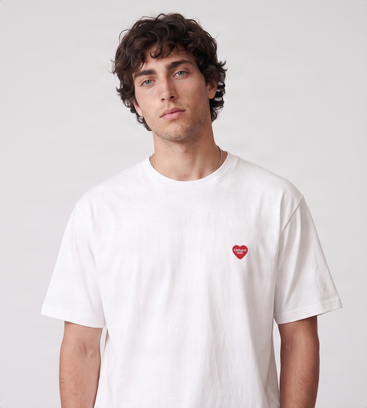 Carhartt WIP Small Heart T-shirt White Red