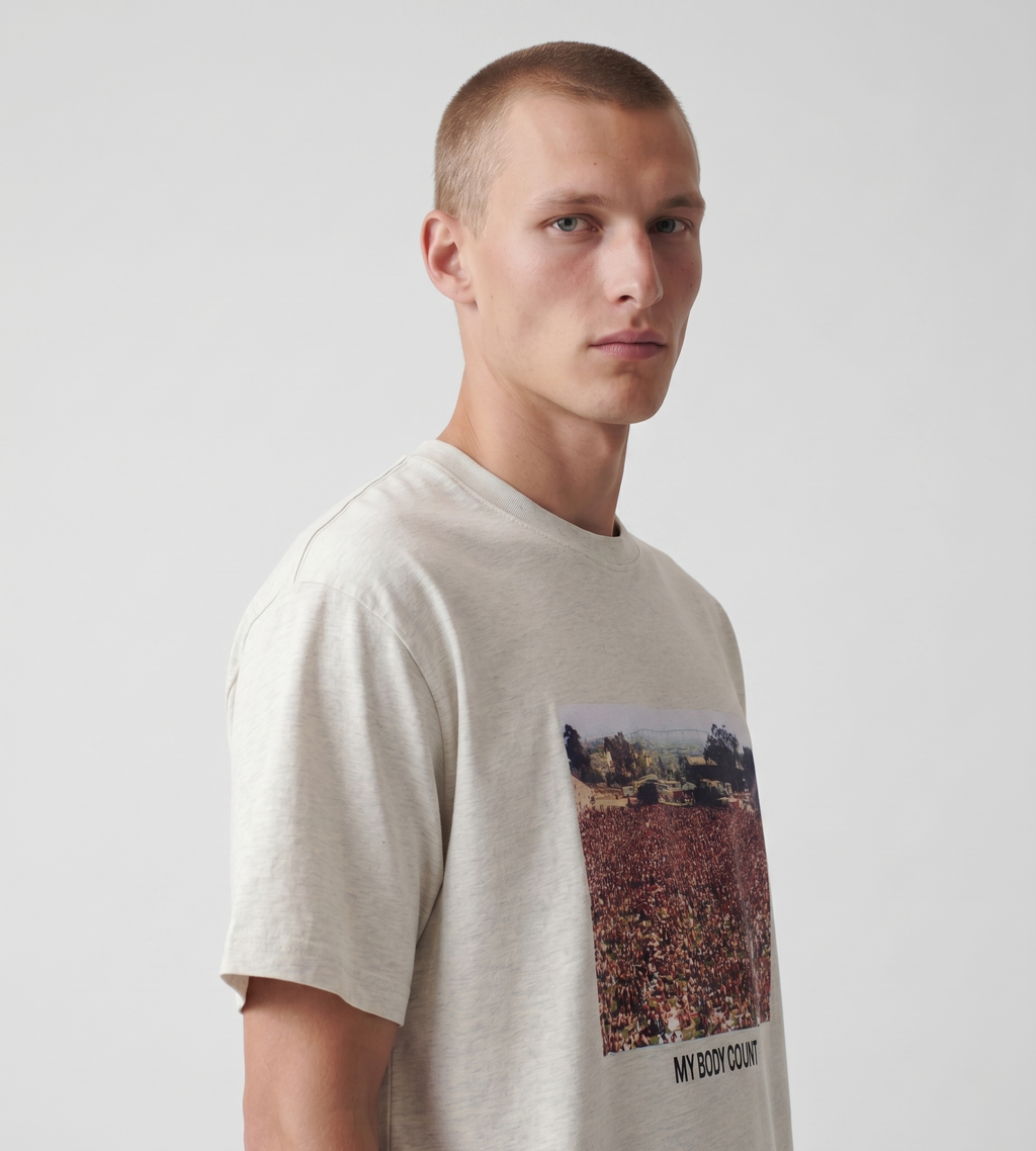Carne Bollente My Body Count Tee Melange Grey