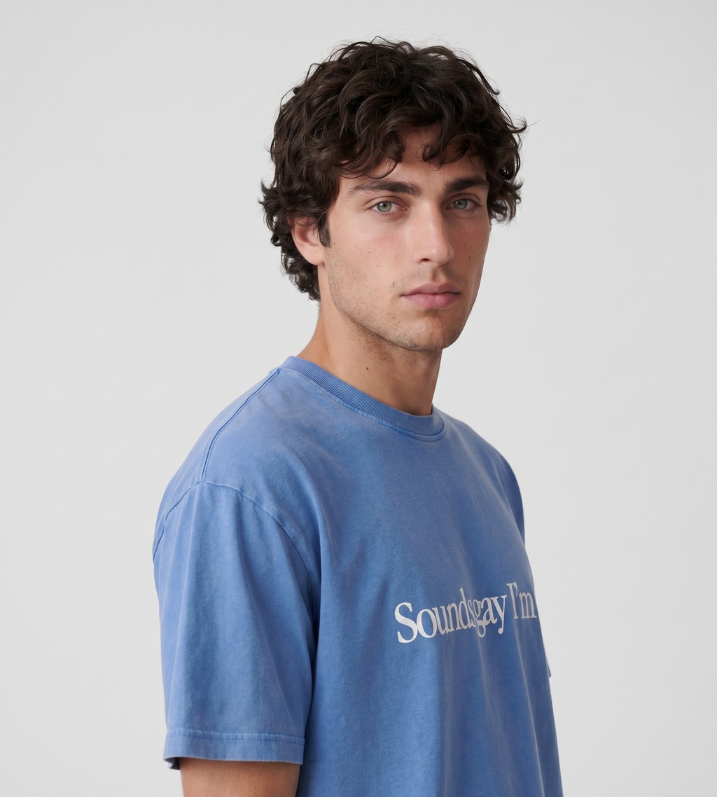 Carne Bollente Simply Sounds Gay Tee Off-Blue
