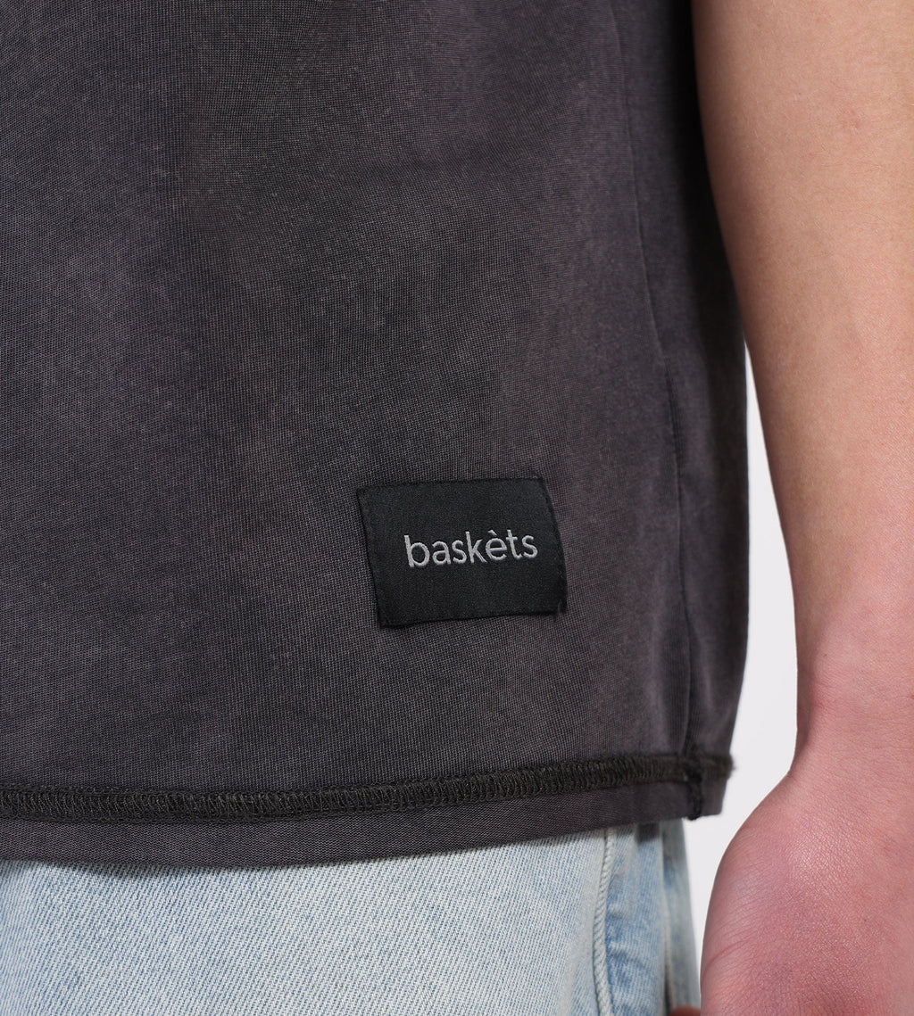 Baskèts Reversed Garment Dye Tee Graphite