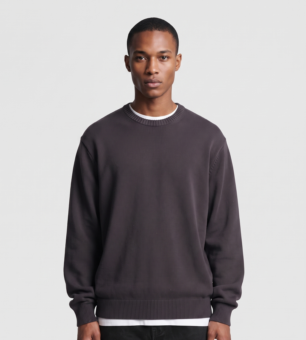 Gramicci Cotton Knit Crewneck Charcoal