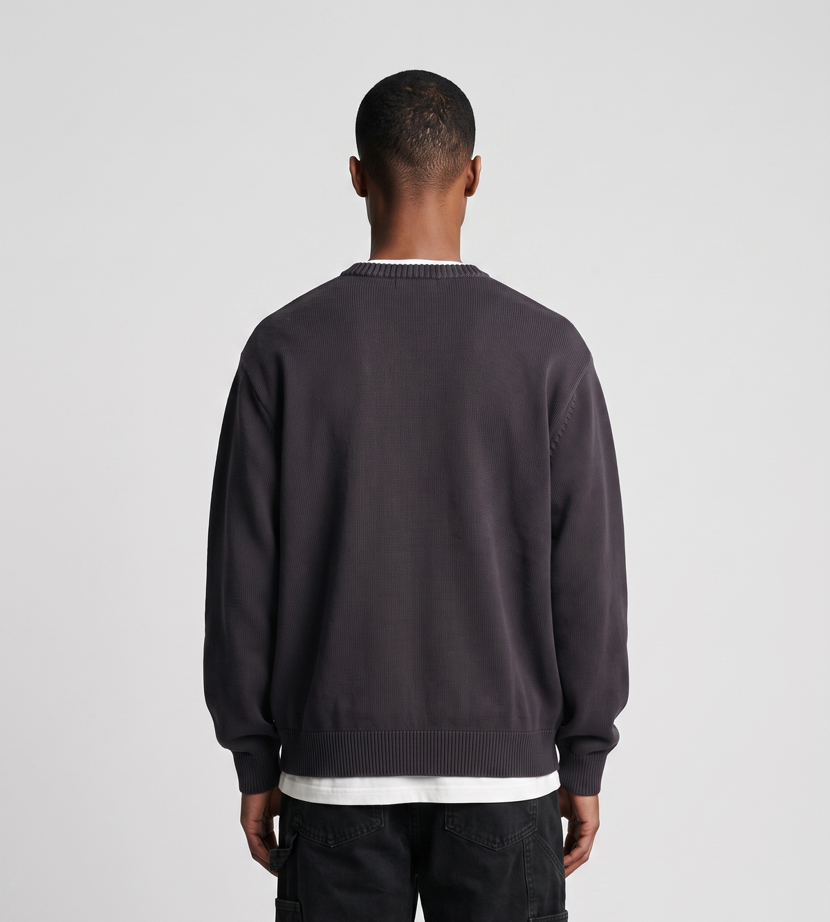 Gramicci Cotton Knit Crewneck Charcoal