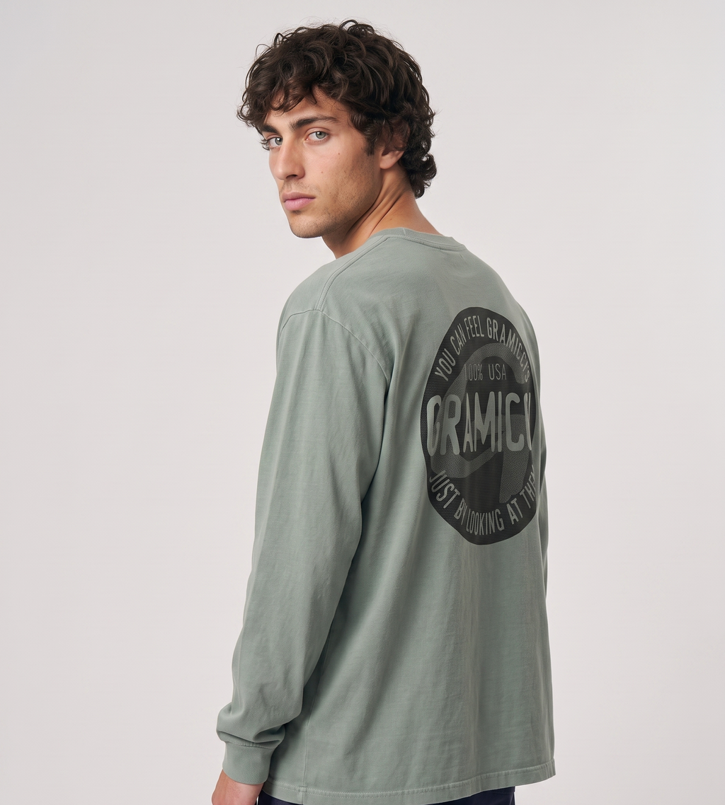 Gramicci Icon Longsleeve Pigment Dyed Sage Pigment