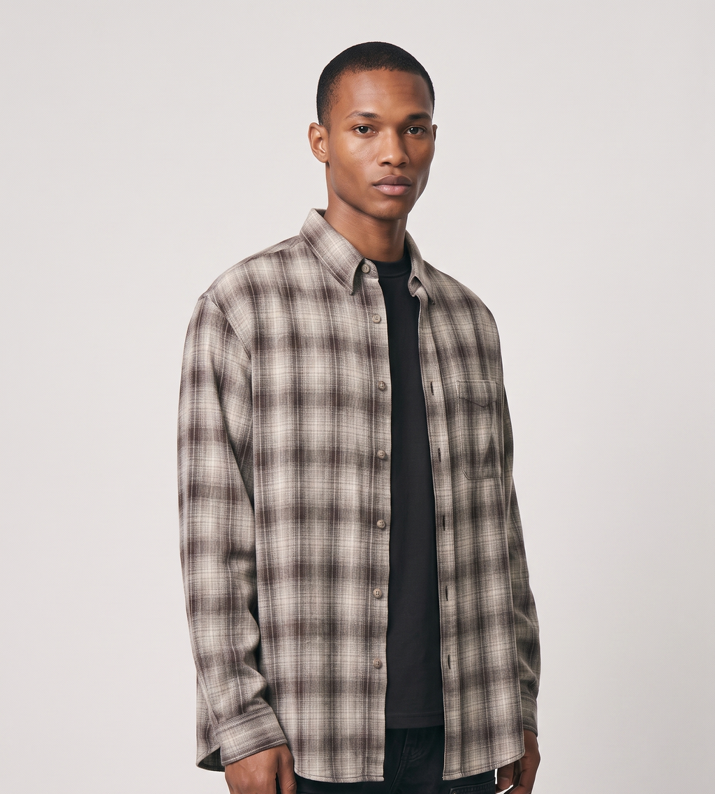 Gramicci Piled Flannel Shirt Slate