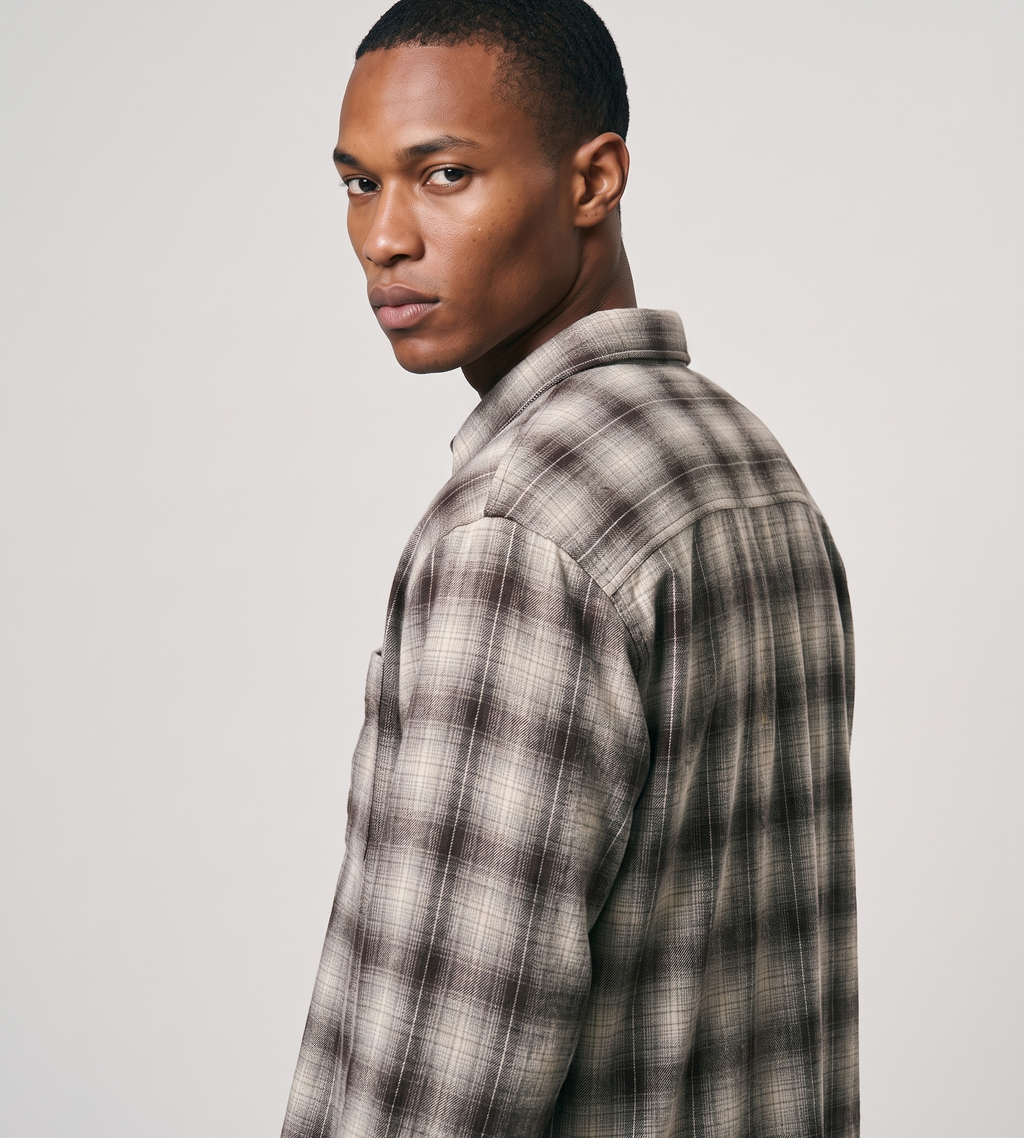 Gramicci Piled Flannel Shirt Slate