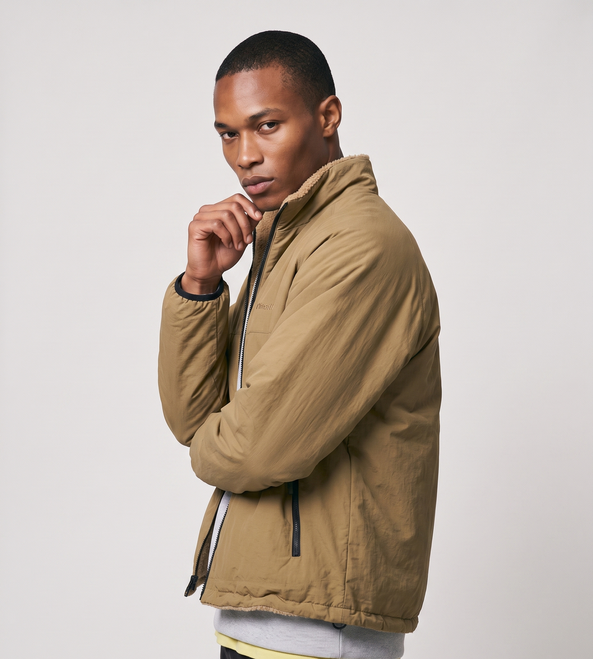 Gramicci Reversible Sherpa Jacket Beige Tan