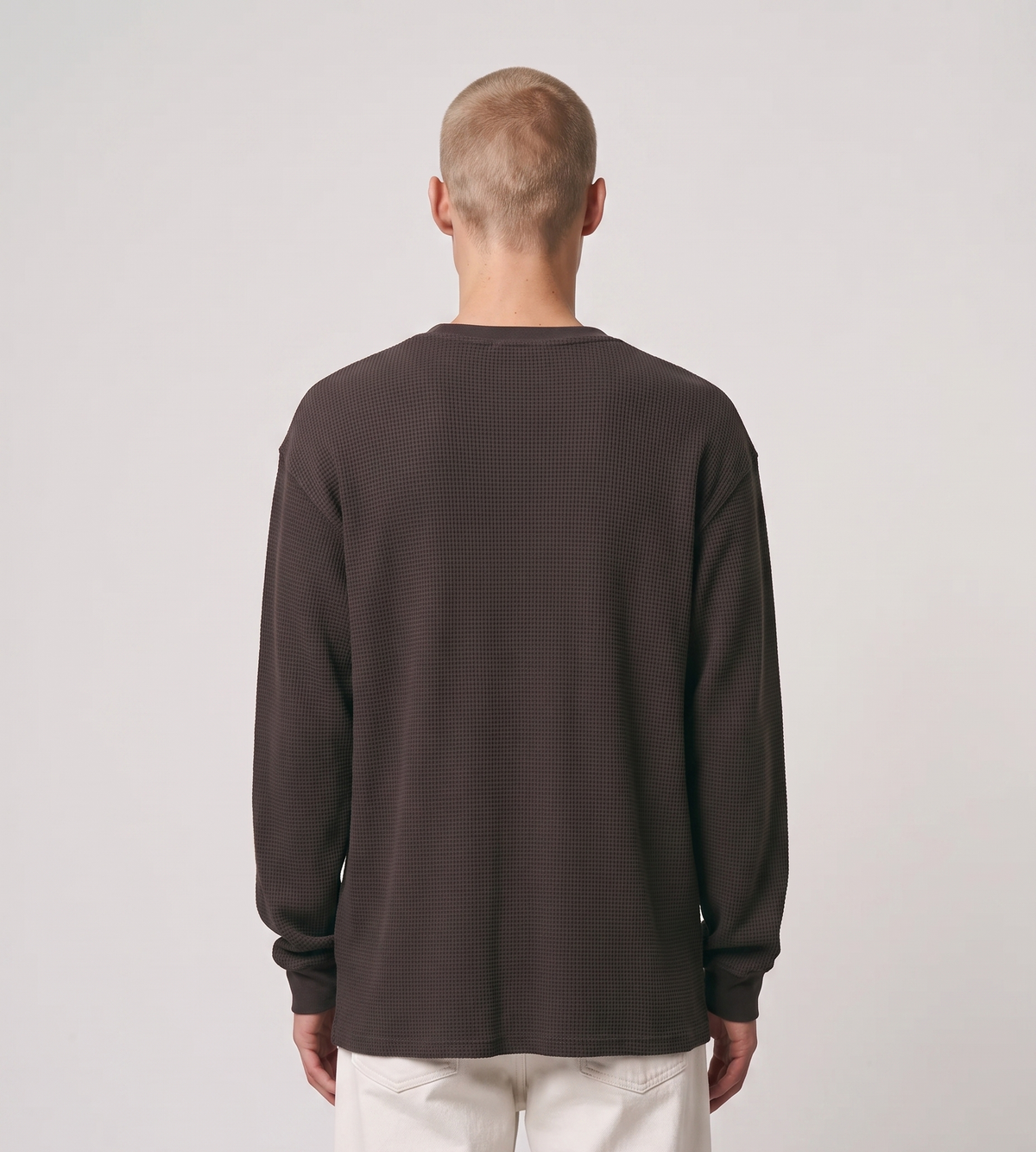 Gramicci Waffle Crewneck Fossil Pigment