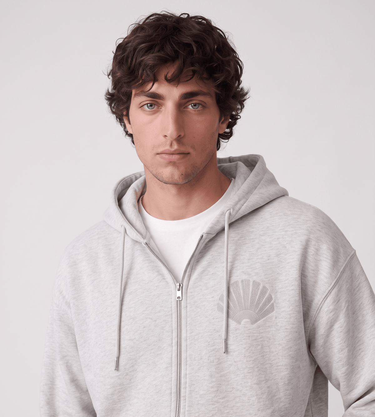 New Amsterdam Surf Association Chop Zip Hoodie Grey Melange