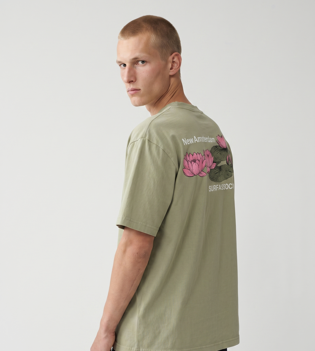 New Amsterdam Surf Association Lilies Tee Sea Grass