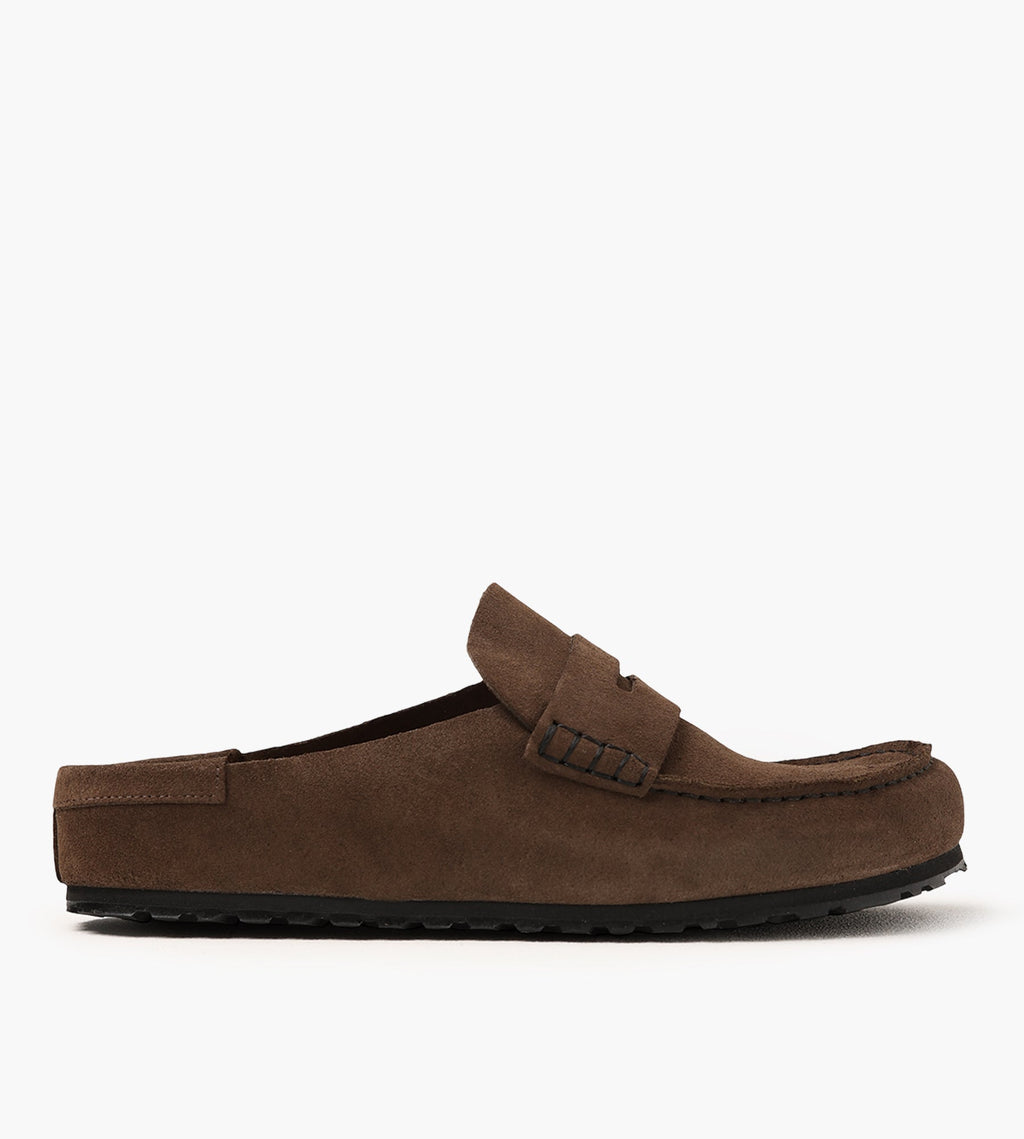 Birkenstock Naples Wrapped Suede Leather Concrete Gray