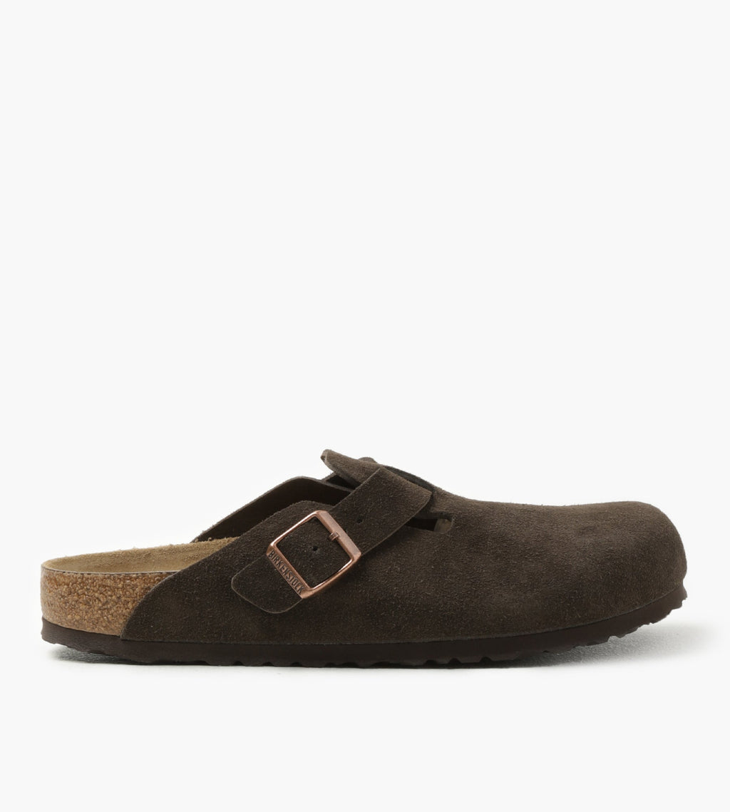 Birkenstock Boston Soft Footbed Suede Leather Mocha