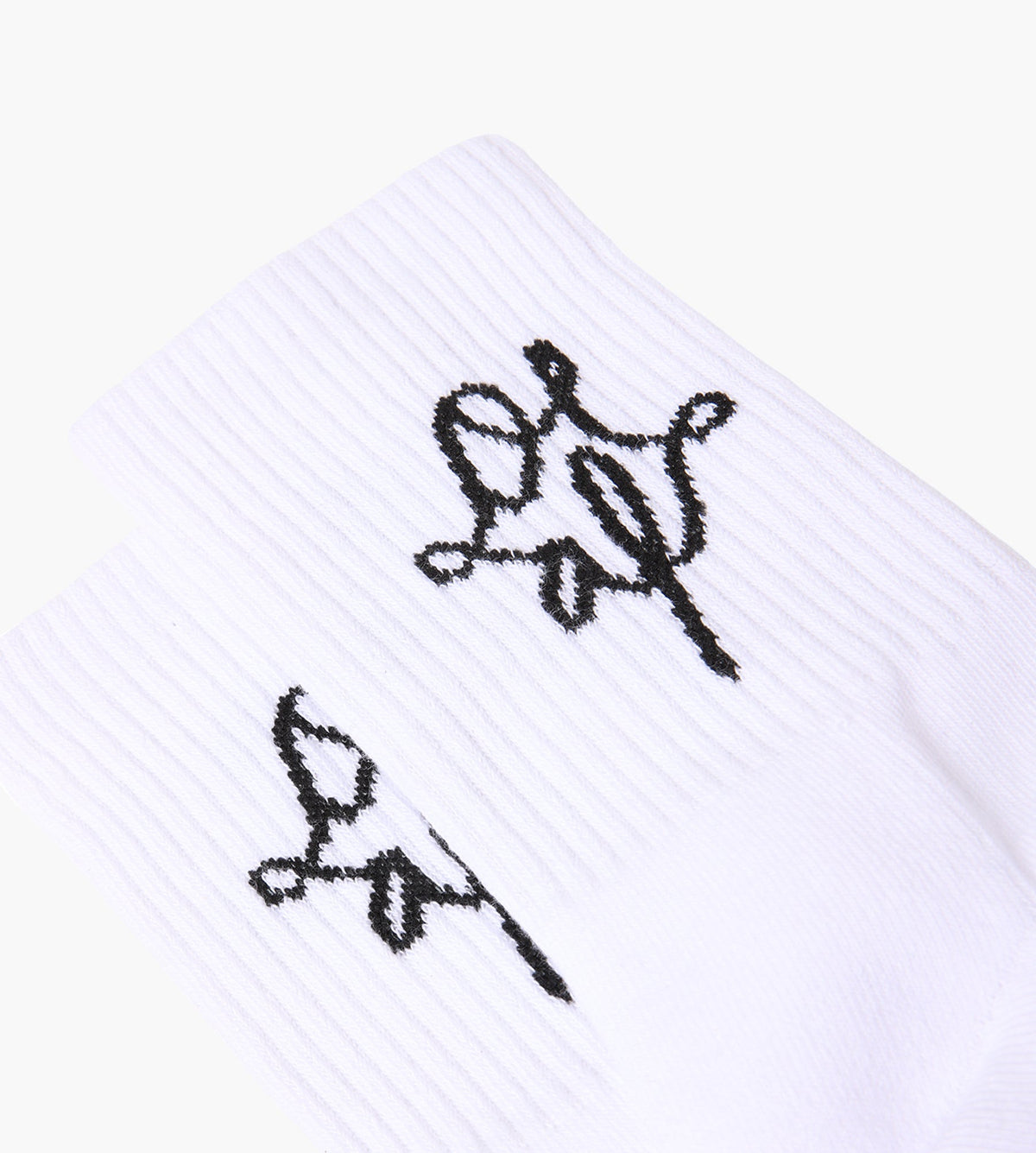OLAF Monogram Logo Socks Optical White