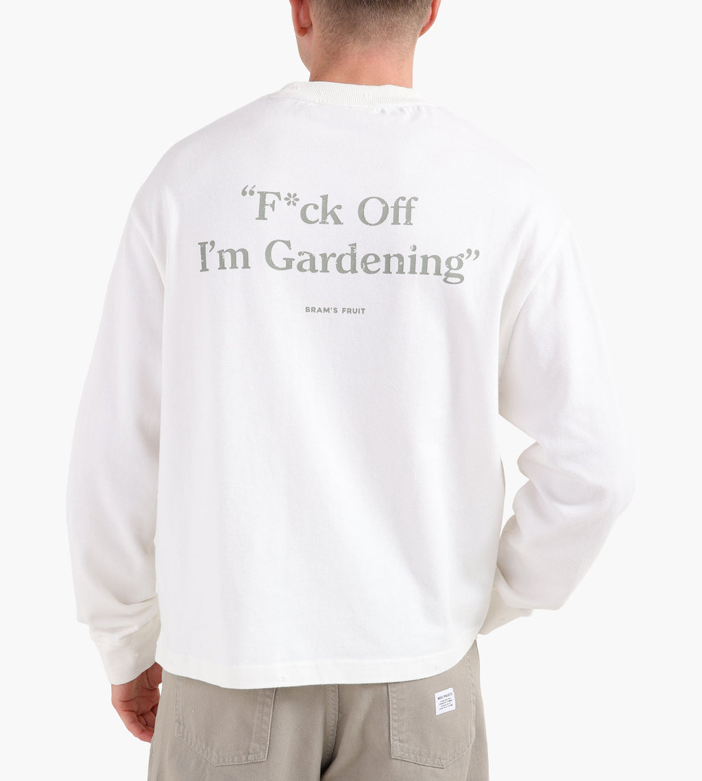 Bram's Fruit "F*ck Off” Longsleeve Distressed White