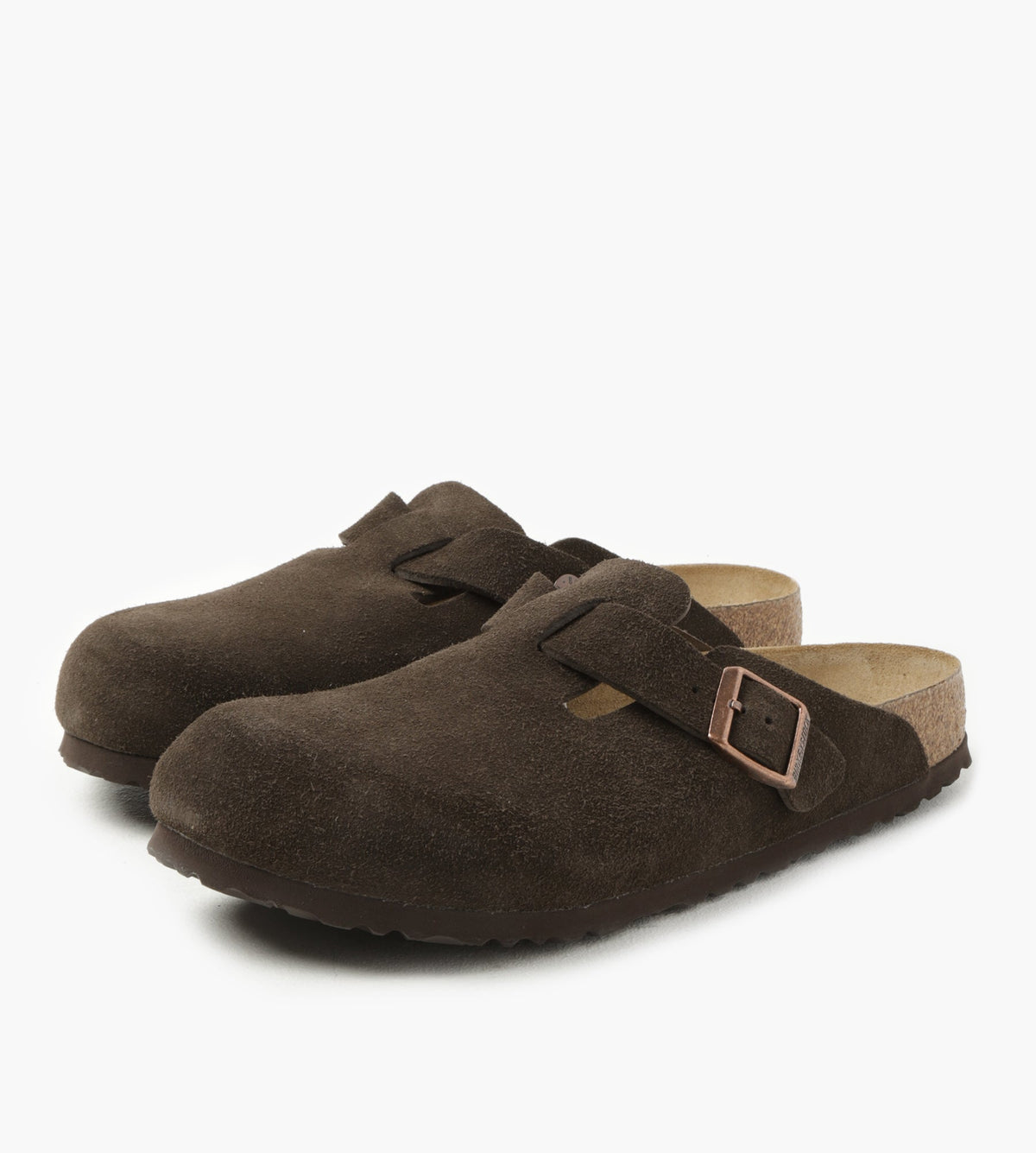 Birkenstock Boston Soft Footbed Suede Leather Mocha