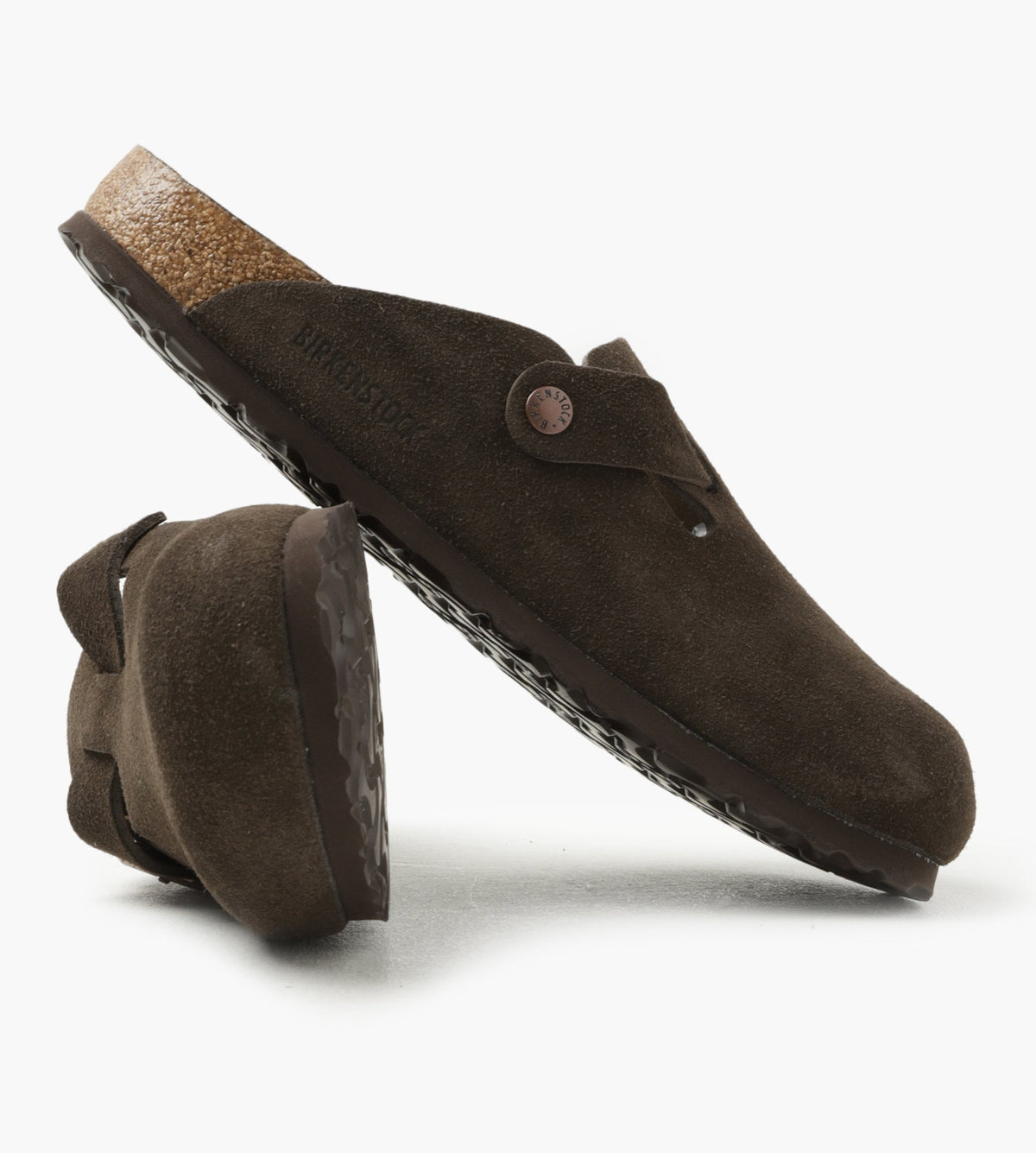 Birkenstock Boston Soft Footbed Suede Leather Mocha