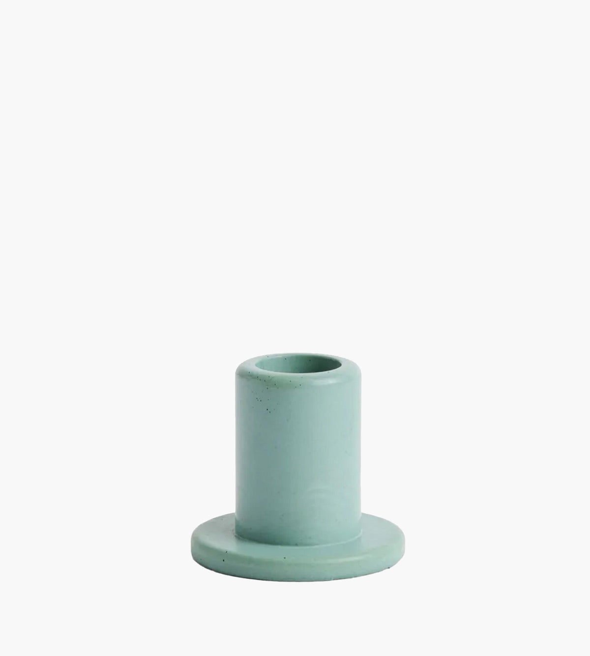 HAY Tube Candleholder Concrete Small Emerald Green