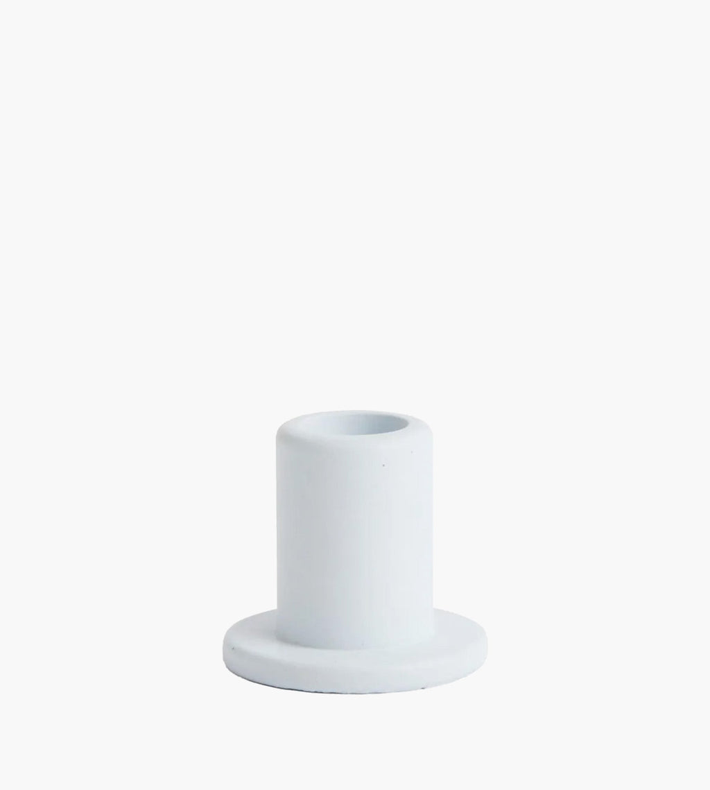 HAY Tube Candleholder Concrete Small Light Blue
