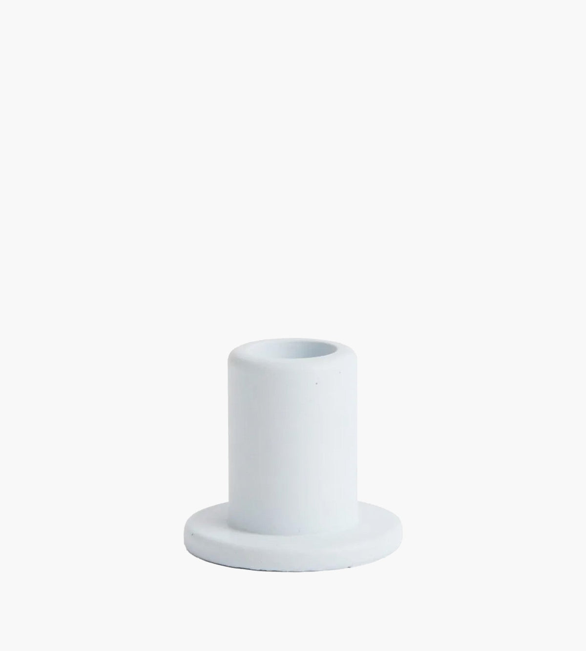 HAY Tube Candleholder Concrete Small Light Blue