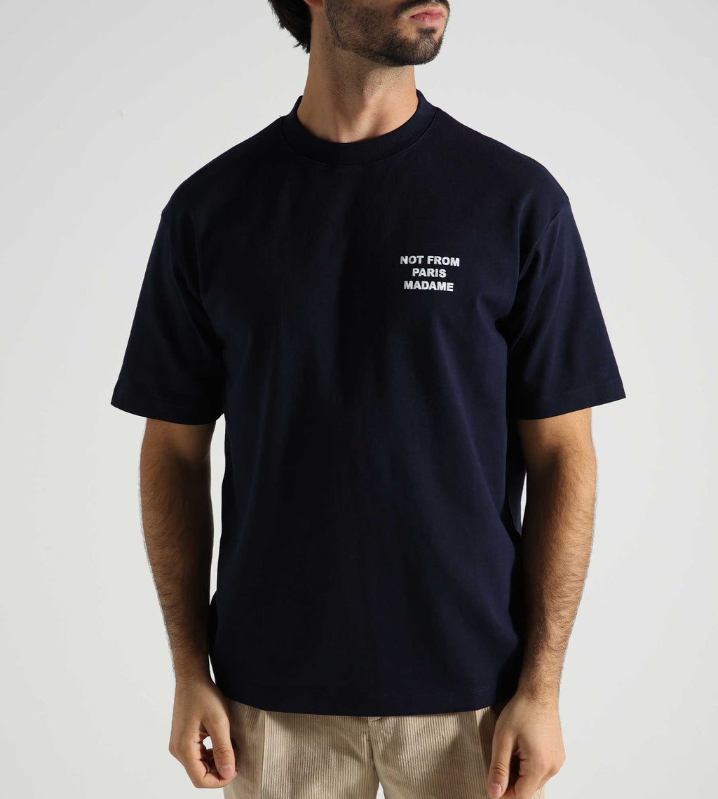 Drôle de Monsieur Le T-Shirt Slogan Navy