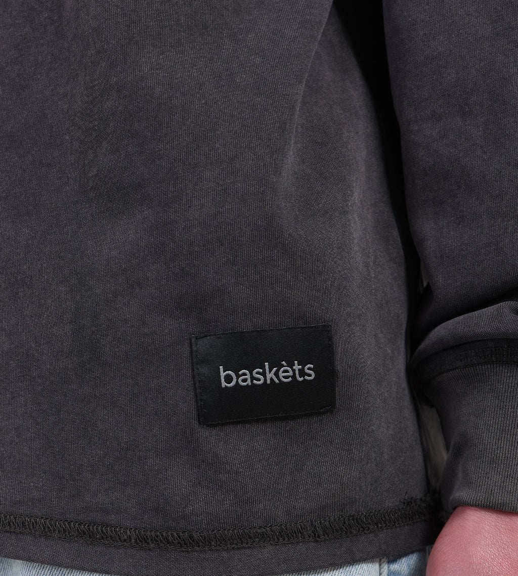 Baskèts Reversed Garment Dye Longsleeve Graphite