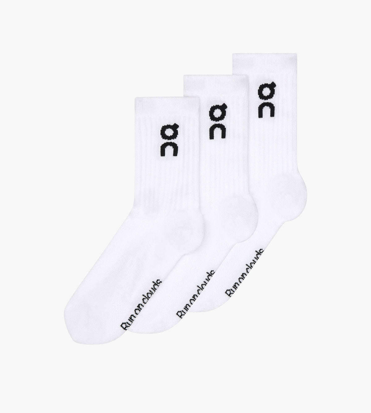 On Logo Sock High 3P U White
