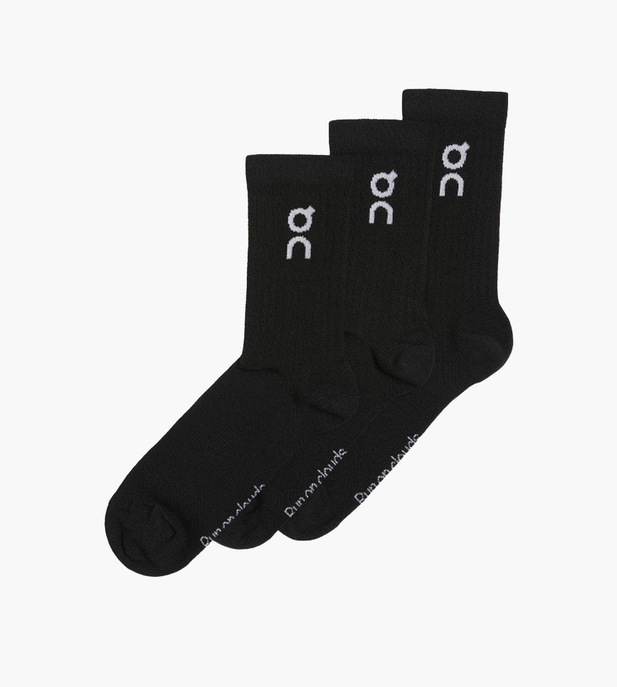 On Logo Sock High 3P U Black