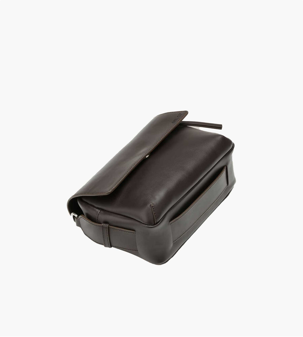 NN.07 Port Small Leather Satchel 90030 Deep Truffle
